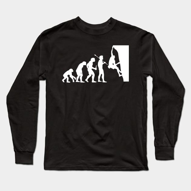 The Evolution Of Boulder Rock Climbing Design Long Sleeve T-Shirt by MrPink017